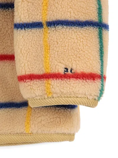 Bobo Choses Striped Buttoned Jacket In Neutral