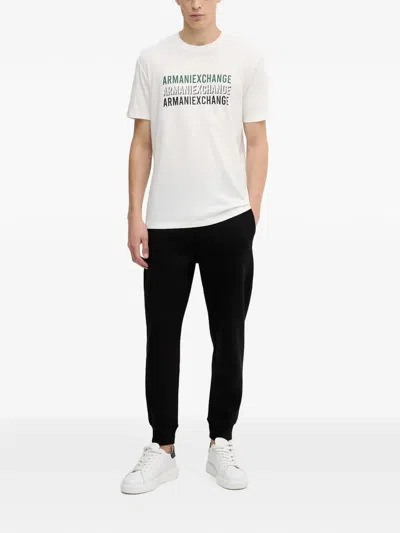 Armani Exchange Drawstring Trousers In Black