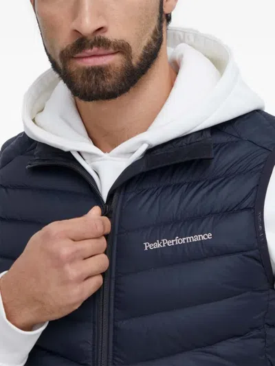 Peak Performance Quilted Gilet In Blue
