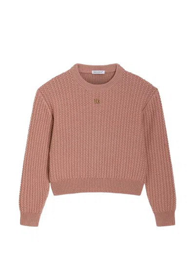 Dolce & Gabbana Cable-knit Wool Pullover In Multi