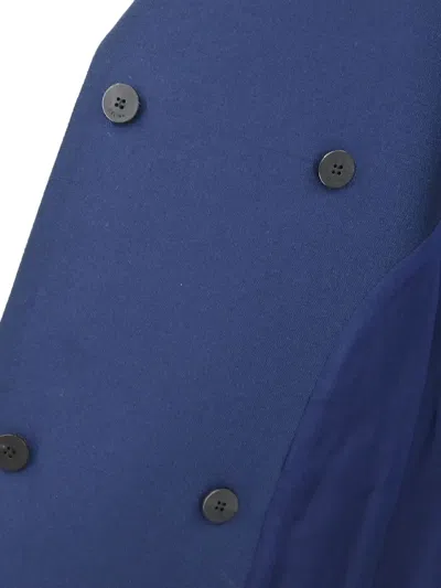 Pre-owned Celine 2010s Double-breasted Coat In Blue