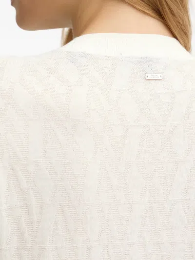 Armani Exchange Patterned Sweater In White