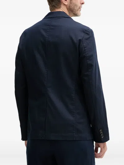 Benetton Buttoned Pocket Suit Jacket In Blue