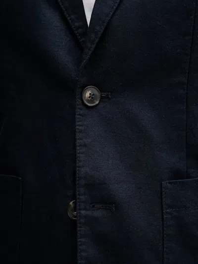 Benetton Buttoned Pocket Suit Jacket In Blue