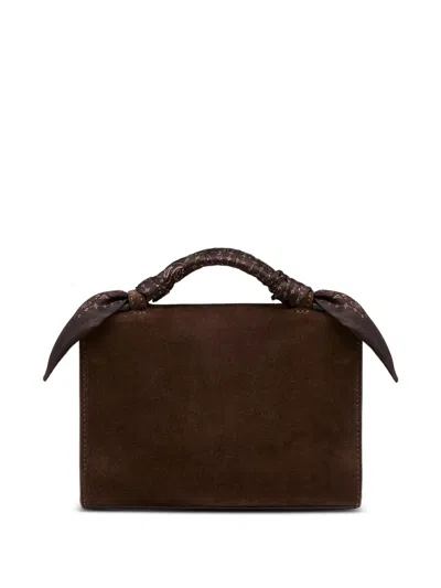 Amiri Logo Handle Micro Bag In Brown