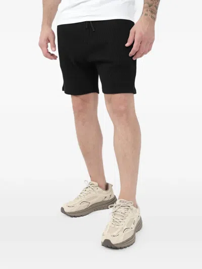 Nikben Waffle Drawstring Shorts In Black