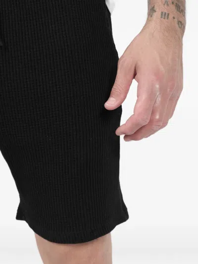 Nikben Waffle Drawstring Shorts In Black