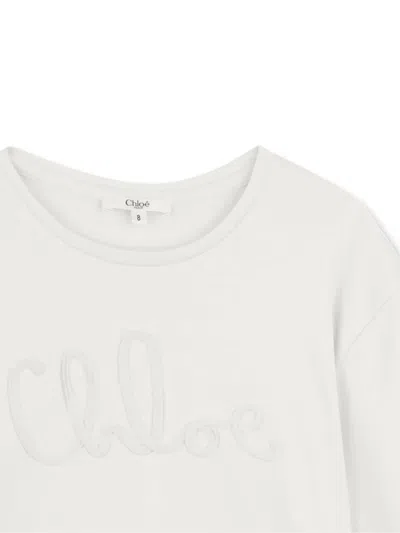 Chloé Embroidered T-shirt In White