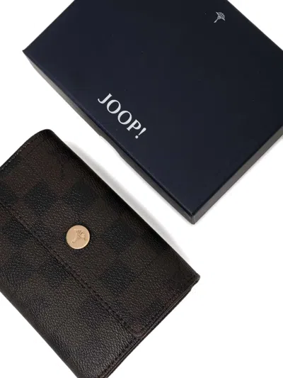 Joop Cosma Check-pattern Wallet In Black
