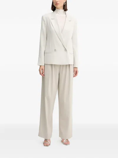 Armani Exchange Double-breasted Blazer In Neutral