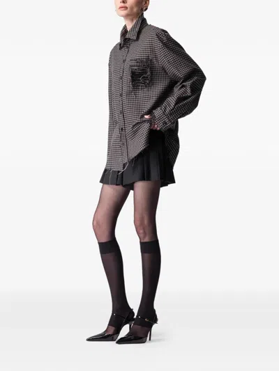 Article Ten Check-pattern Shirt In Black