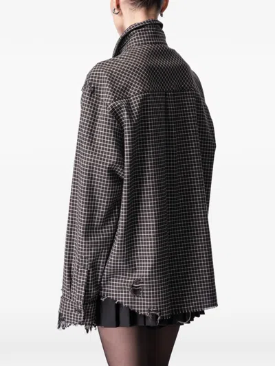 Article Ten Check-pattern Shirt In Black