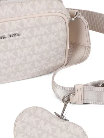 Michael Kors Monogram-pattern Shoulder Bag In Neutral