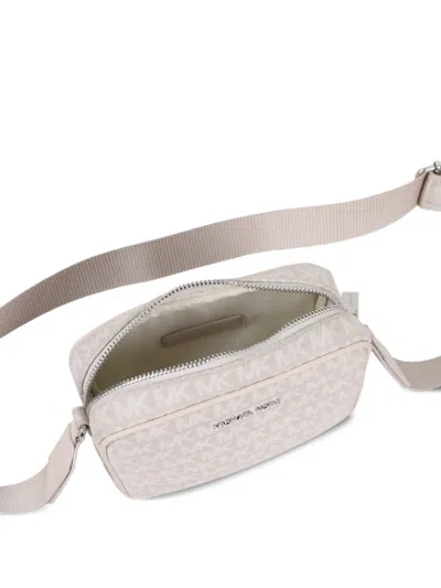 Michael Kors Monogram-pattern Shoulder Bag In Neutral