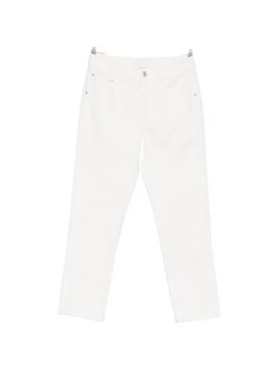 Brunello Cucinelli Cotton Trousers Rivet Detail Five Pockets In Multi