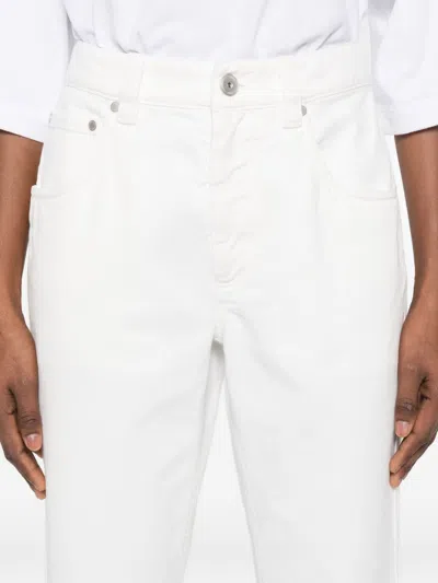 Brunello Cucinelli Cotton Trousers Rivet Detail Five Pockets In Multi
