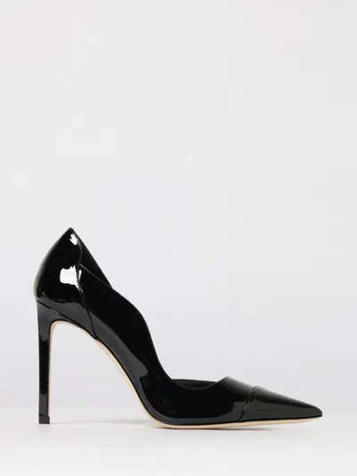Jimmy Choo Brigitte Black Pumps With Thin Heel In Shiny Leather Woman