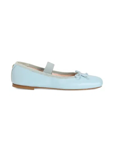 Dolce & Gabbana Bow-detail Ballet Flats In Blue