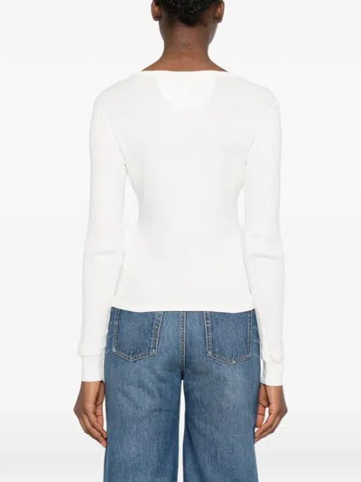 Chloé Button Long-sleeve T-shirt In White