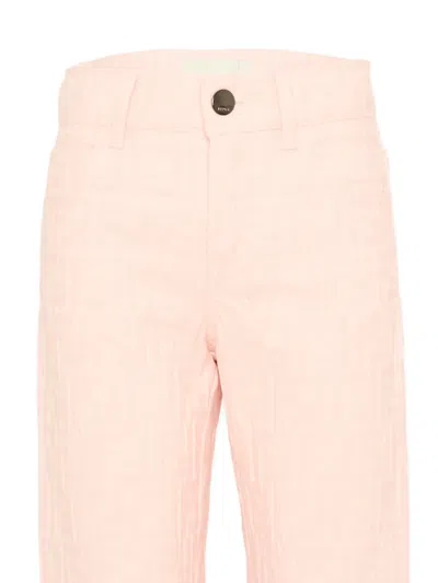 Fendi Patterned Jeans In Pink