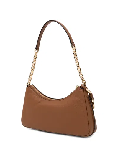 Michael Kors Nolita Medium Pebbled Leather Chain Pochette In Brown
