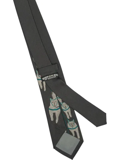 Kapital Patterned Tie In Black