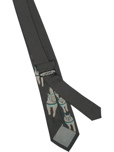 Kapital Patterned Tie In Black