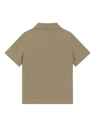 Dolce & Gabbana Striped Flap-pocket Shirt In Nude