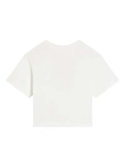 Dolce & Gabbana Floral-logo T-shirt In White