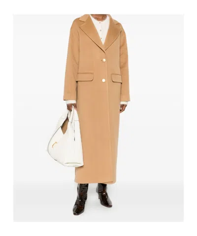 Tagliatore Flap-pocket Button-fastening Coat In Nude