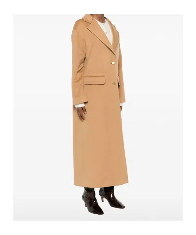 Tagliatore Flap-pocket Button-fastening Coat In Nude