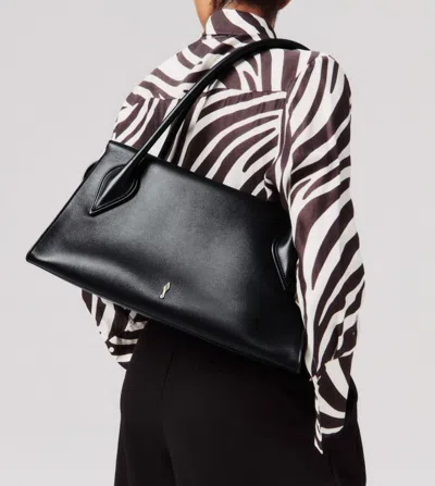 Christian Louboutin Venus Medium Shoulder Bag Structured Top Handles In Black