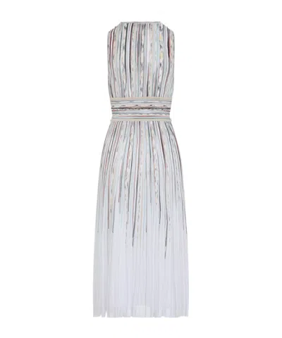 Missoni Striped Knit Midi Dress Empire Waist In Multi