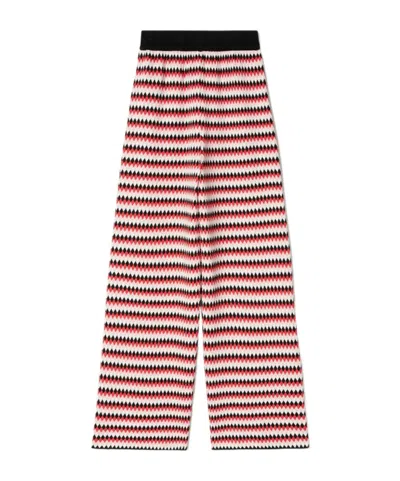 La Doublej Cropped Wide-leg Jacquard-knit Pants In Multi