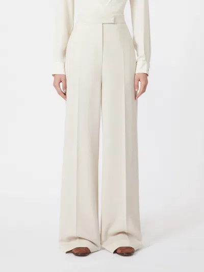 Max Mara Wool Casual Pants In White