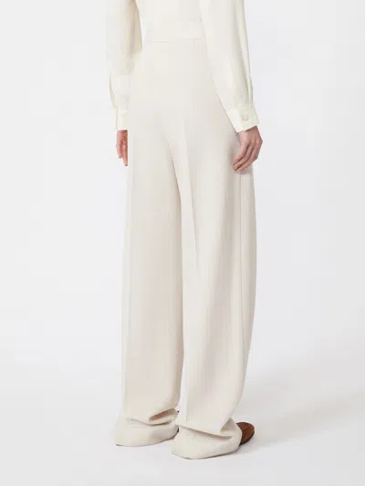 Max Mara Wool Casual Pants In White