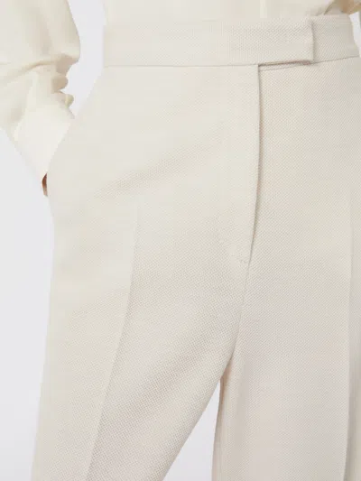 Max Mara Wool Casual Pants In White
