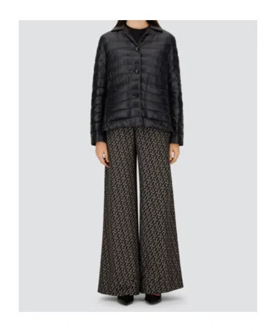 Herno Long-sleeved Down Jacket In Black