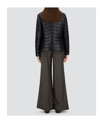 Herno Long-sleeved Down Jacket In Black