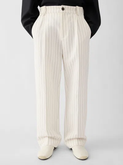 Jacquemus Stripe-pattern Trousers In White