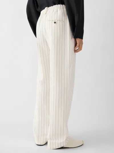 Jacquemus Stripe-pattern Trousers In White