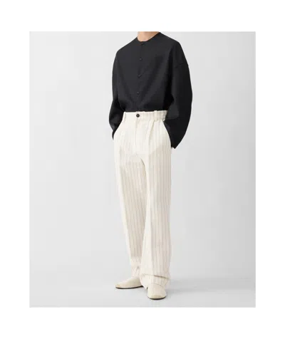 Jacquemus Stripe-pattern Trousers In White