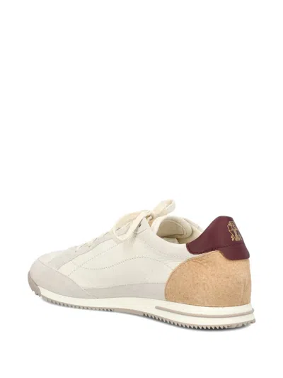 Brunello Cucinelli Sneaker Low Top Contrasting Heel Panel In White