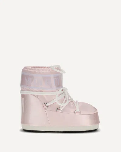 Moon Boot Icon Low Rose Pearly Ankle Boots In Pink
