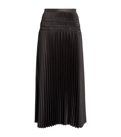 Joseph Hayes Pleated Woven Skirt In Black