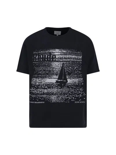 Rhude Graphic Print Crew Neck Short Sleeve T-shirt In Black