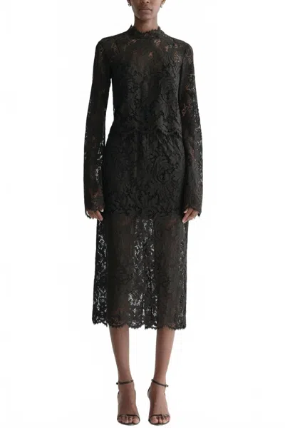 A.l.c Lydia Lace Midi Skirt In Black