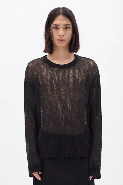 Ann Demeulemeester Joas Comfortable Round-neck Sweater In Black