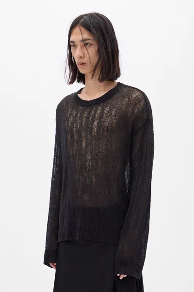 Ann Demeulemeester Joas Comfortable Round-neck Sweater In Black