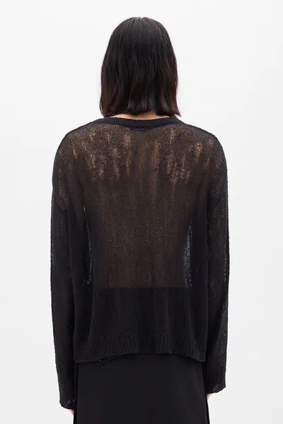 Ann Demeulemeester Joas Comfortable Round-neck Sweater In Black